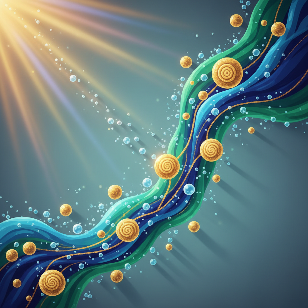 Абстрактна илюстрация на клетъчна енергия